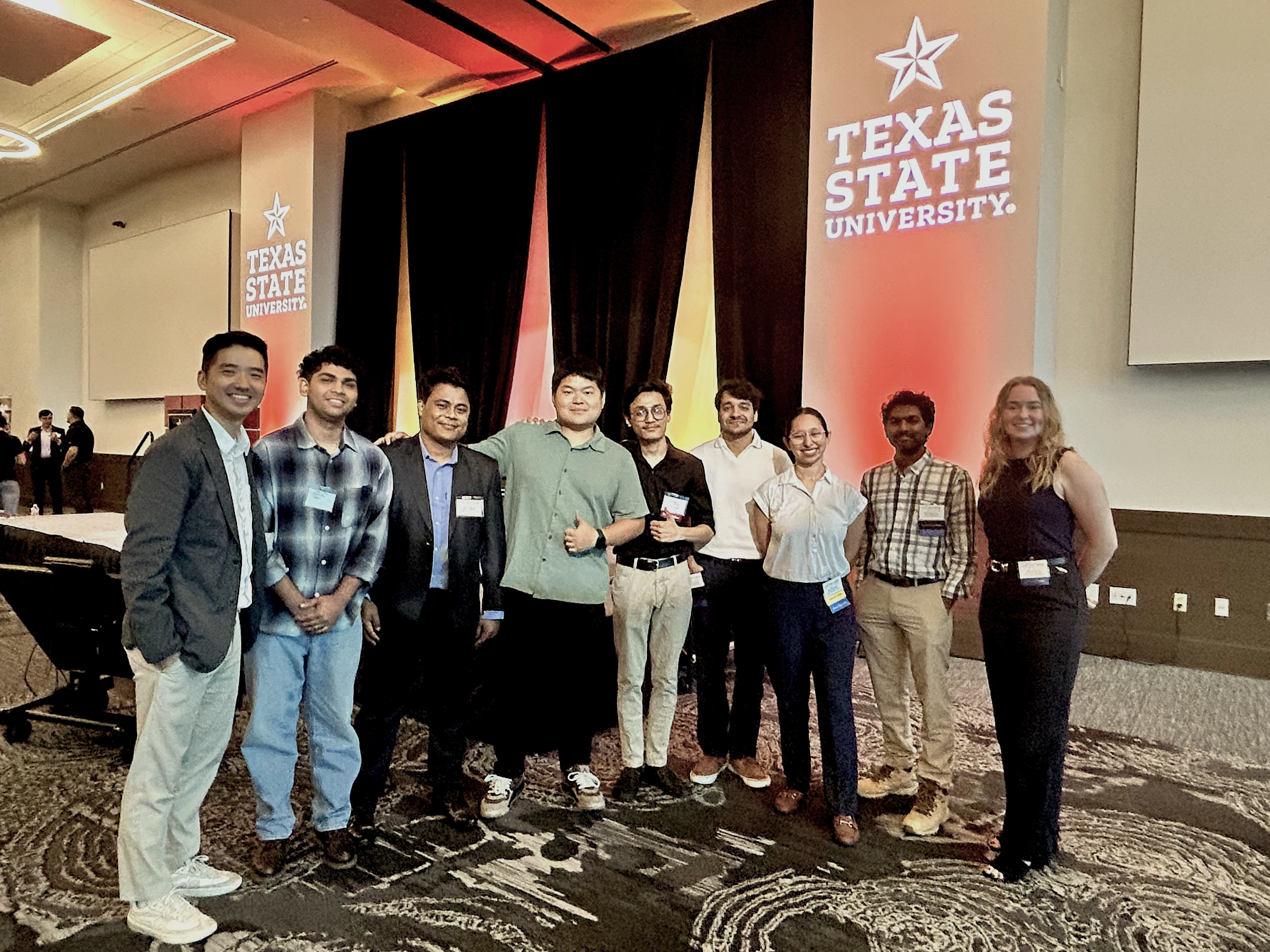 Cho Lab at 2026 TXST STEM Conference; Farhaan wins Second